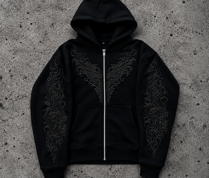 Vanterra Embroidered Zip Hoodie