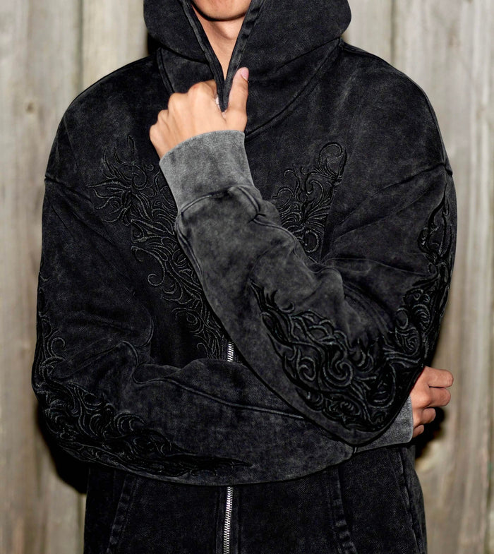Vanterra Embroidered Zip Hoodie